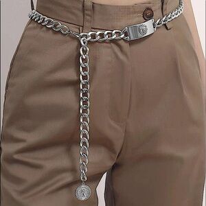 Silver Coin Chain Belt